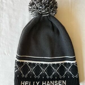 Helly Hansen Black and White Knit Hat